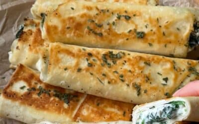 Spinat-Frischkäse-Röllchen